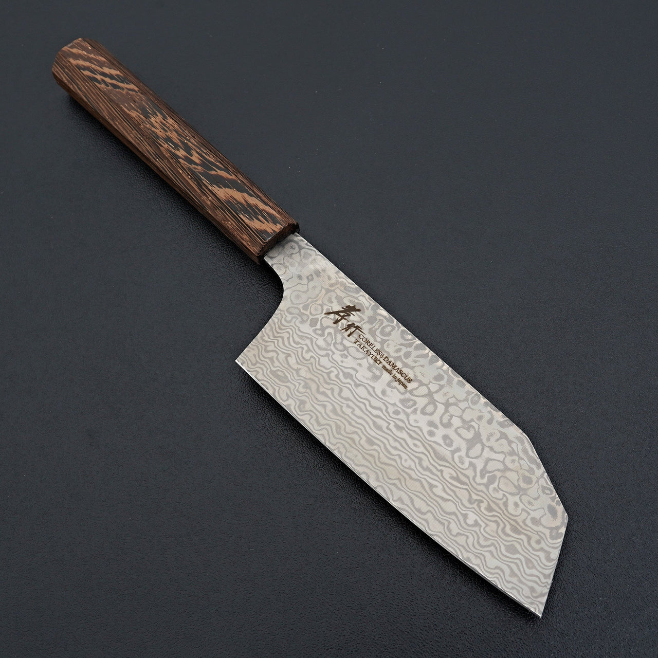 Sakai Takayuki Coreless Damascus Tall Bunka Small 135mm-Knife-Sakai Takayuki-Carbon Knife Co