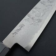 Sakai Takayuki Michiko Kubota "Crane" Engraved Ginsan Gyuto 210mm-Knife-Sakai Takayuki-Carbon Knife Co