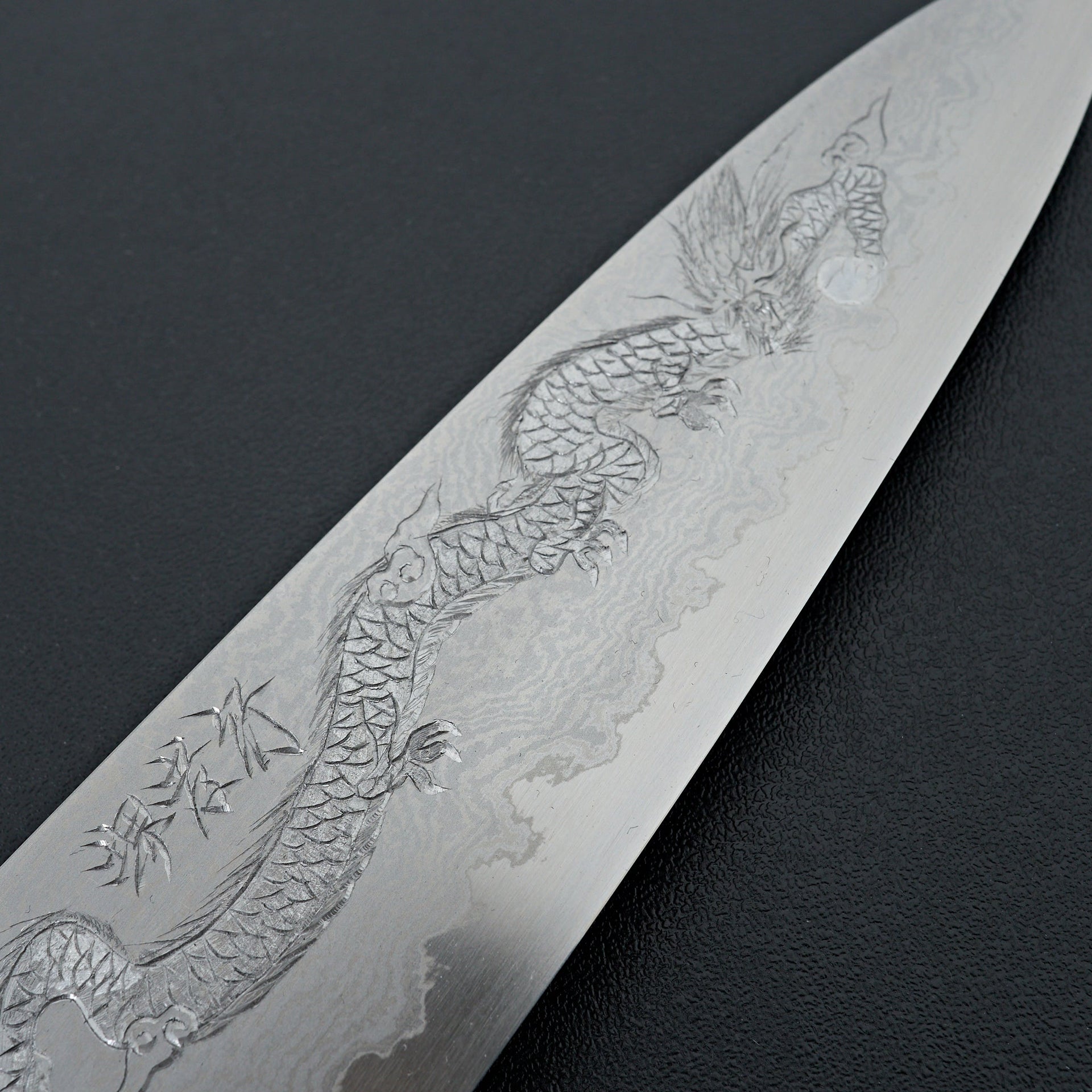 Sakai Takayuki Michiko Kubota "Dragon" Engraved Ginsan Gyuto 210mm-Knife-Sakai Takayuki-Carbon Knife Co