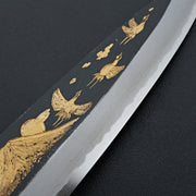 Sakai Takayuki Michiko Kubota "Mt. Fuji and Crane" Gold Engraved Gyuto 210mm-Knife-Sakai Takayuki-Carbon Knife Co