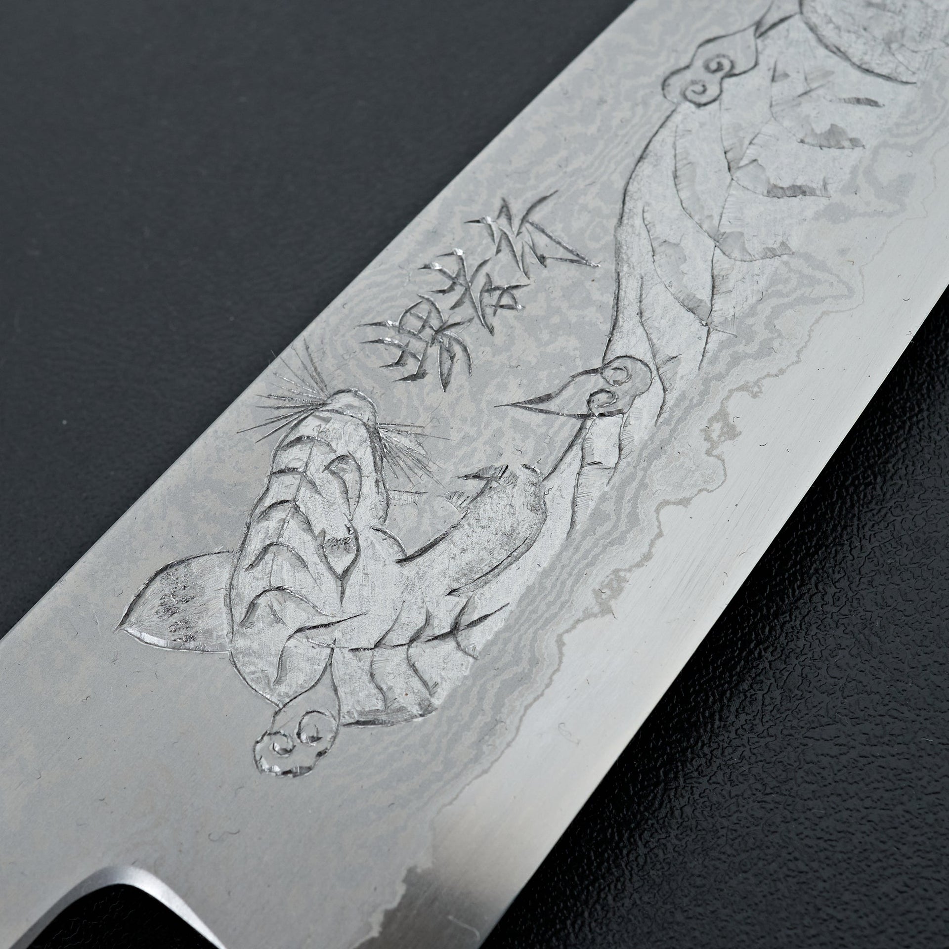 Sakai Takayuki Michiko Kubota "Tiger" Engraved Ginsan Gyuto 210mm-Knife-Sakai Takayuki-Carbon Knife Co