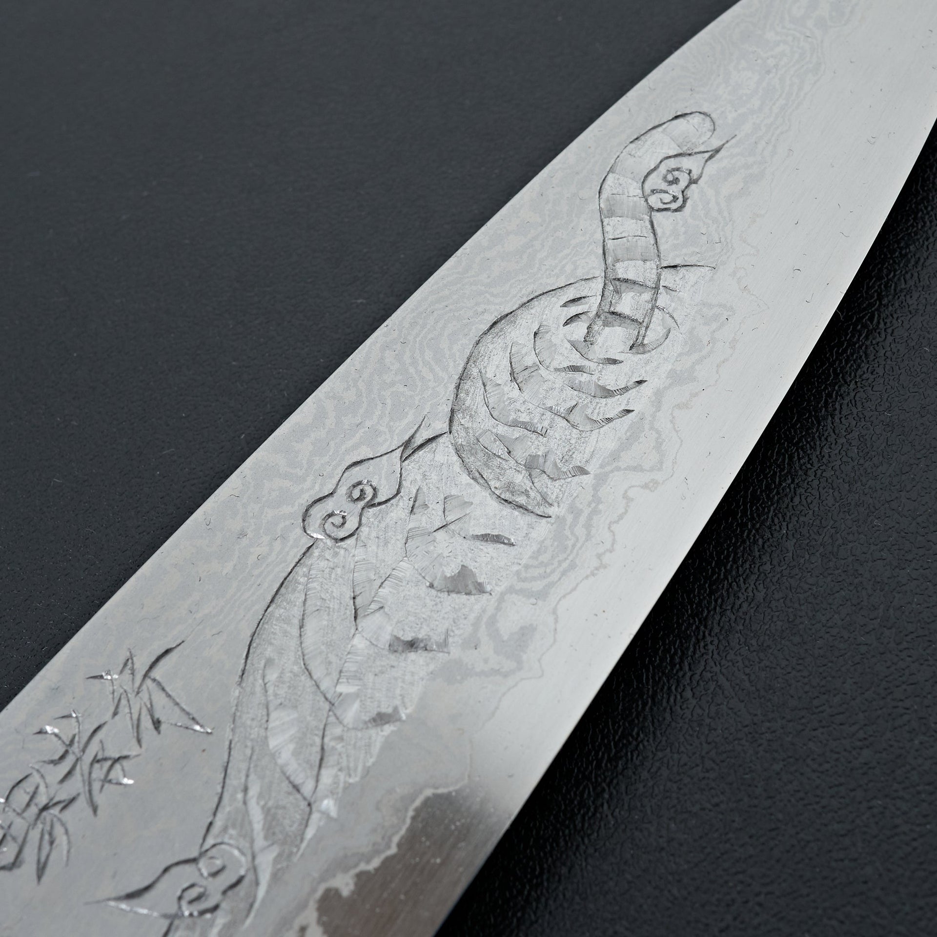 Sakai Takayuki Michiko Kubota "Tiger" Engraved Ginsan Gyuto 210mm-Knife-Sakai Takayuki-Carbon Knife Co