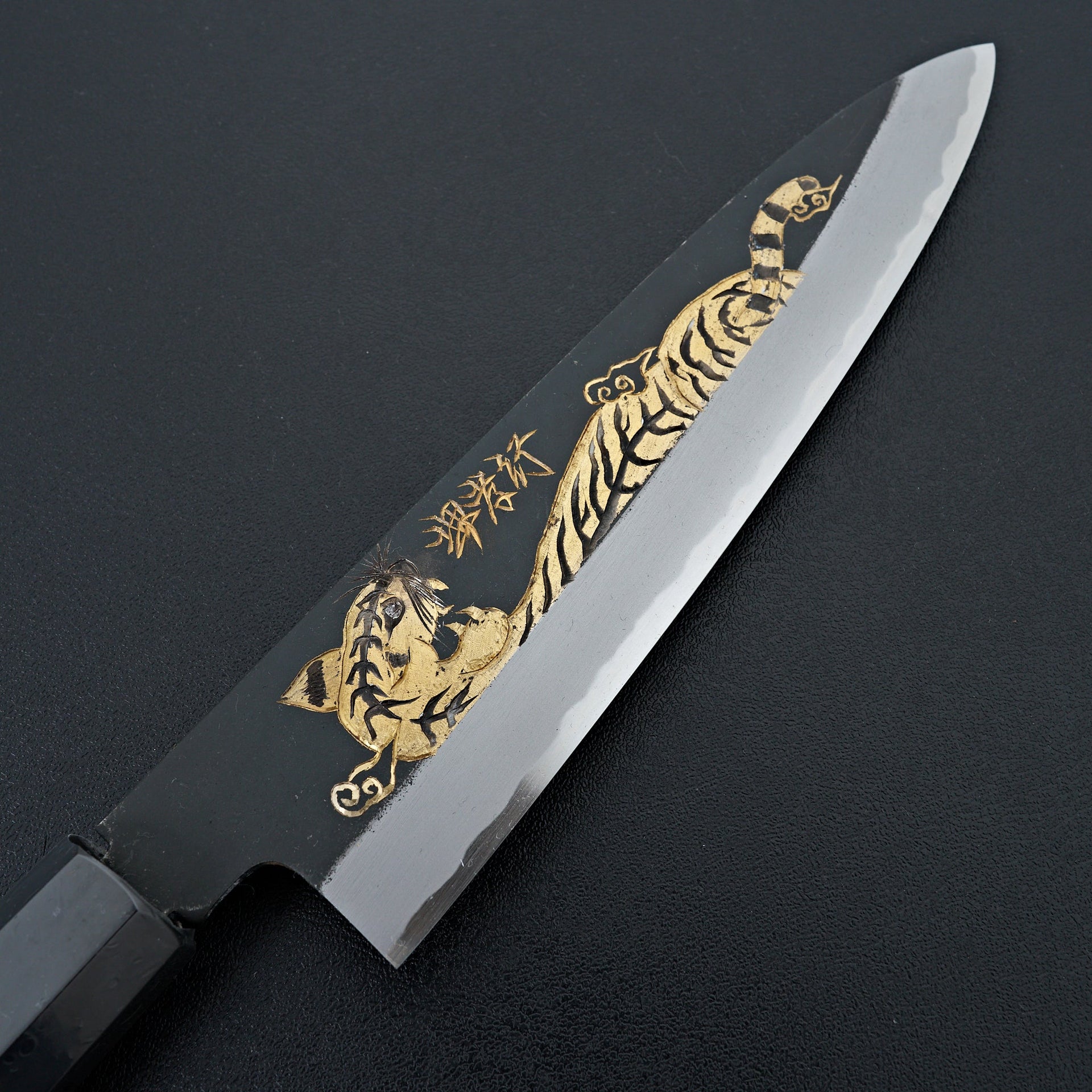 Sakai Takayuki Michiko Kubota "Tiger" Gold Engraved Gyuto 210mm-Knife-Sakai Takayuki-Carbon Knife Co