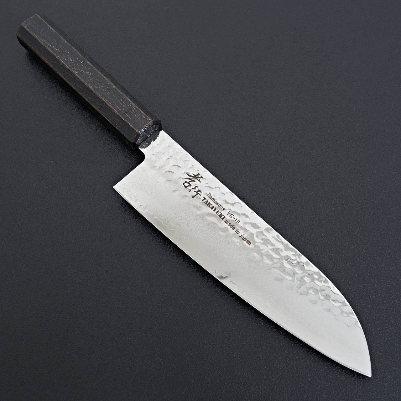 Sakai Takayuki Nanairo Black Lacquer 33 Layer Damascus Santoku 170mm-Knife-Sakai Takayuki-Carbon Knife Co