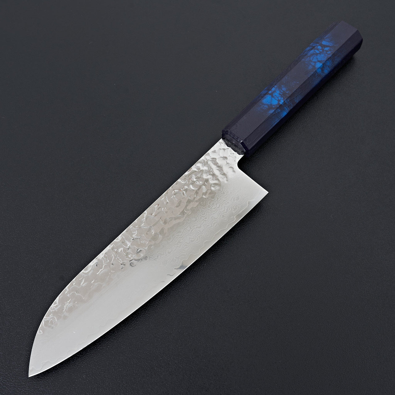 Sakai Takayuki Nanairo Blue Tortoiseshell 33 Layer Damascus Santoku 170mm-Knife-Sakai Takayuki-Carbon Knife Co