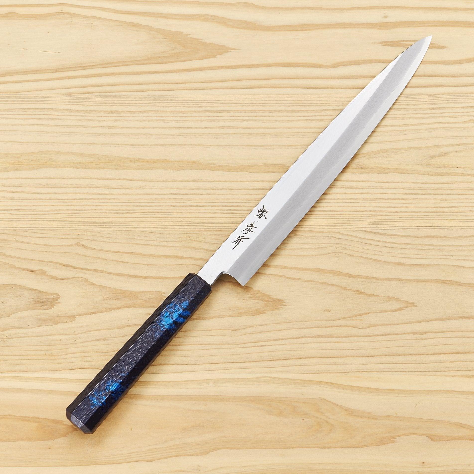 Sakai Takayuki Nanairo Blue Tortoiseshell Yanagiba 240mm-Knife-Sakai Takayuki-Carbon Knife Co