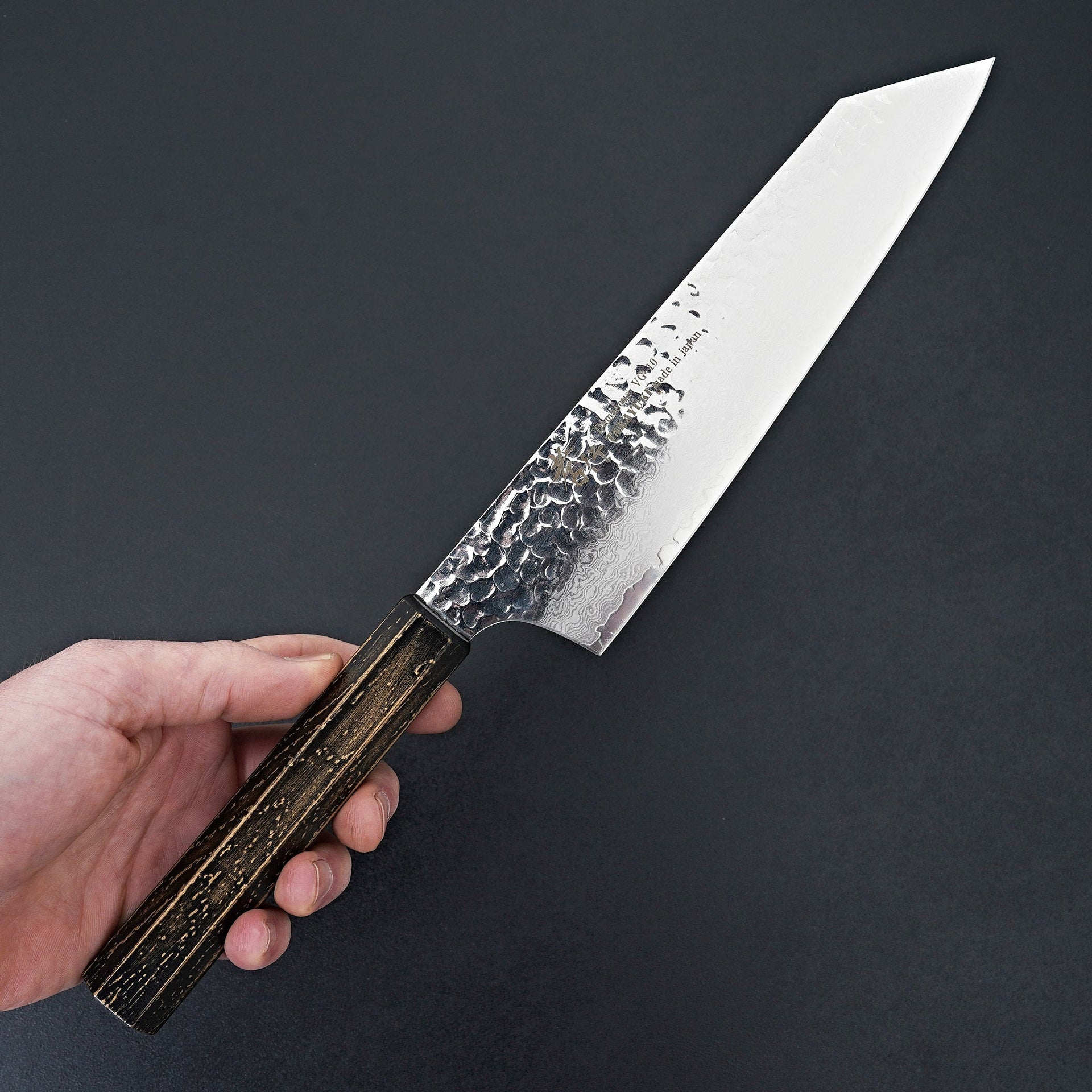 Sakai Takayuki Nanairo Sumi Black 33 Layer Damascus Kengata 190mm-Knife-Sakai Takayuki-Carbon Knife Co