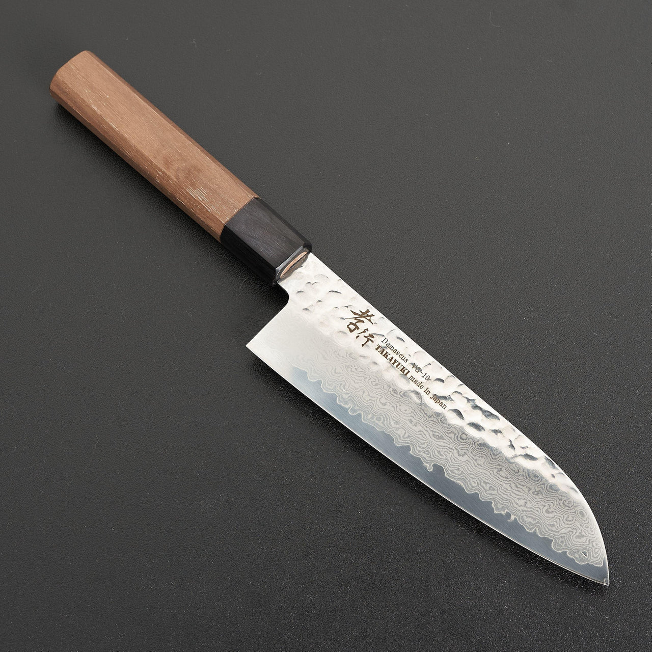Sakai Takayuki Walnut 33 Layer Damascus Santoku 170mm-Knife-Sakai Takayuki-Carbon Knife Co