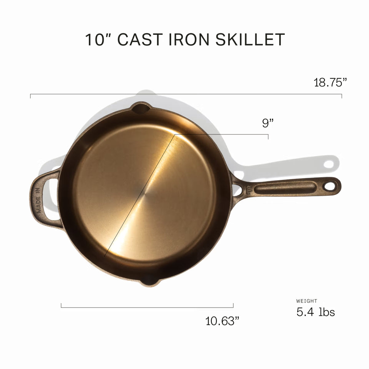 Made In® Seasoned Cast Iron Skillet 10"