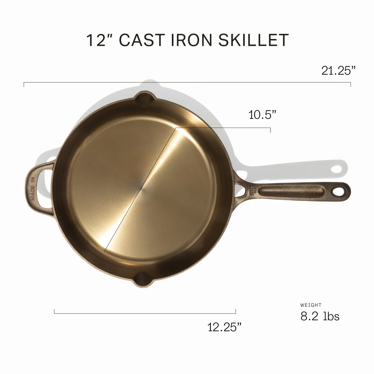 Made In® Seasoned Cast Iron Skillet 12"