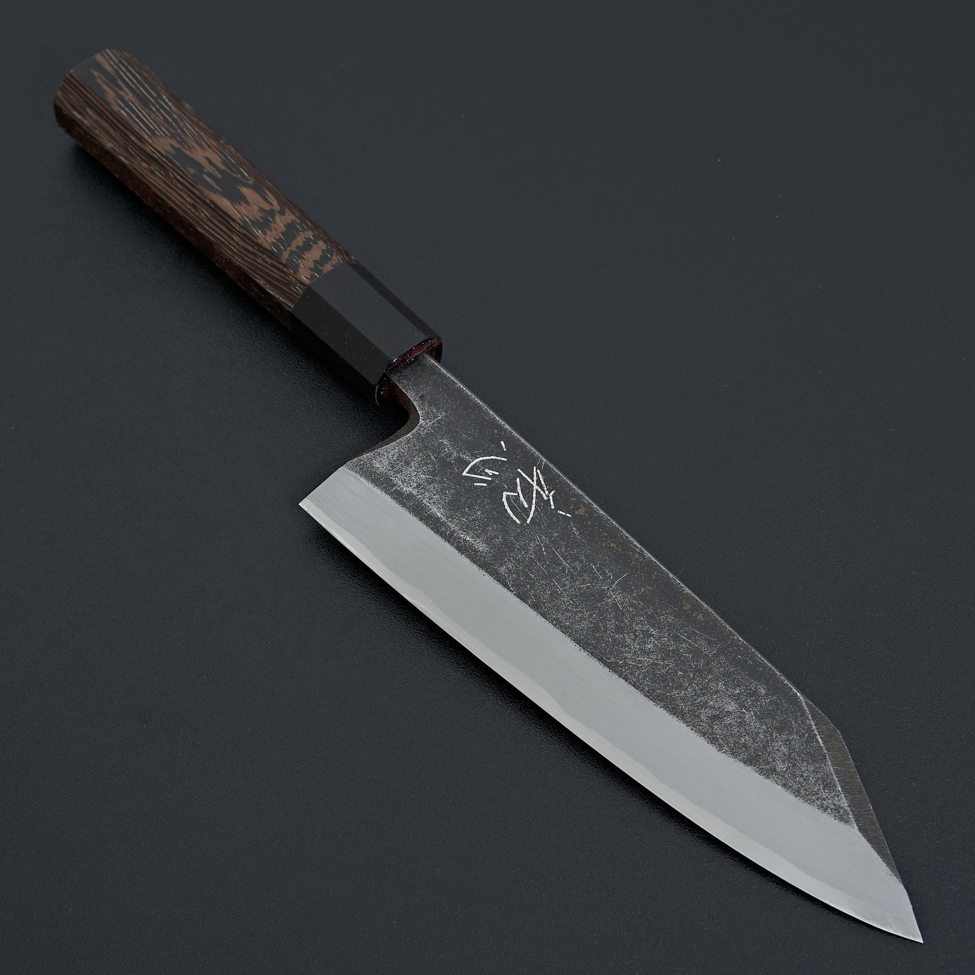 Shirasagi Kurouchi Blue 2 Tsuchime Kiritsuke Deba 180mm-Knife-Carbon Knife Co-Carbon Knife Co