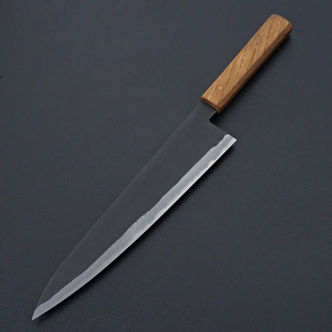 Simon Maillet Wrought Iron English Oak Gyuto 245mm-Knife-Simon Maillet-Carbon Knife Co