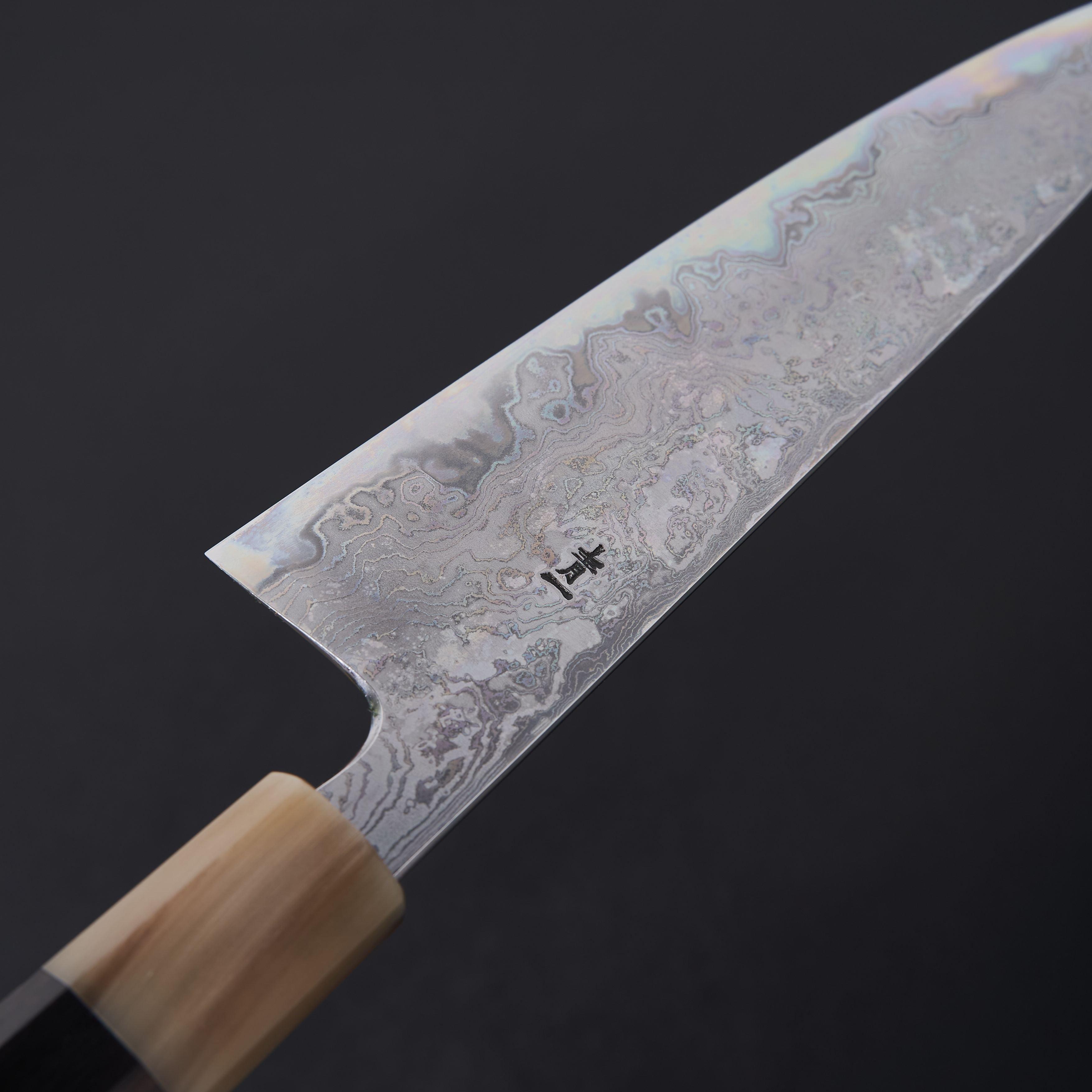 Takada no Hamono Suiboku Damascus Blue #1 Gyuto 210mm