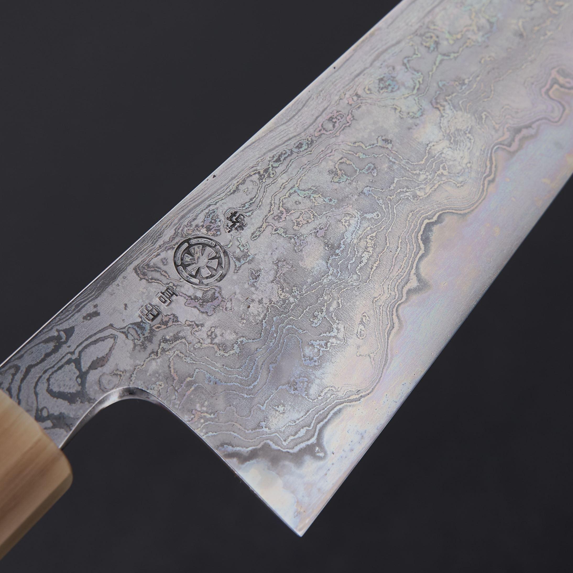Takada no Hamono Suiboku Damascus Blue #1 Gyuto 210mm