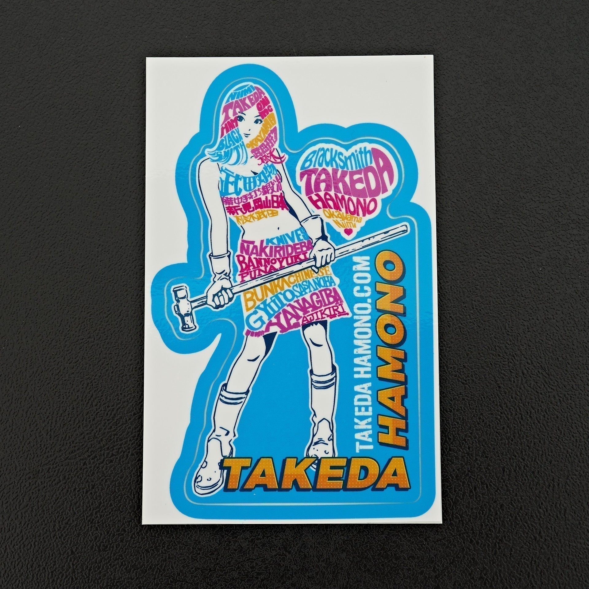 Takeda Sticker Girl (Blue)-Carbon Knife Co-Carbon Knife Co
