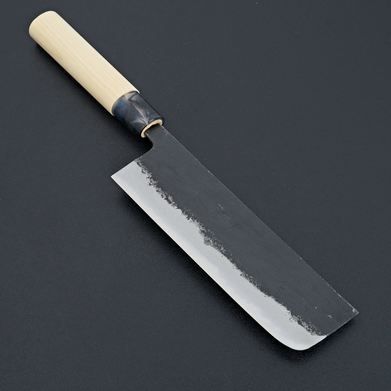 Takeo Murata Blue 1 Kurouchi Nakiri 165mm-Knife-Hado-Carbon Knife Co