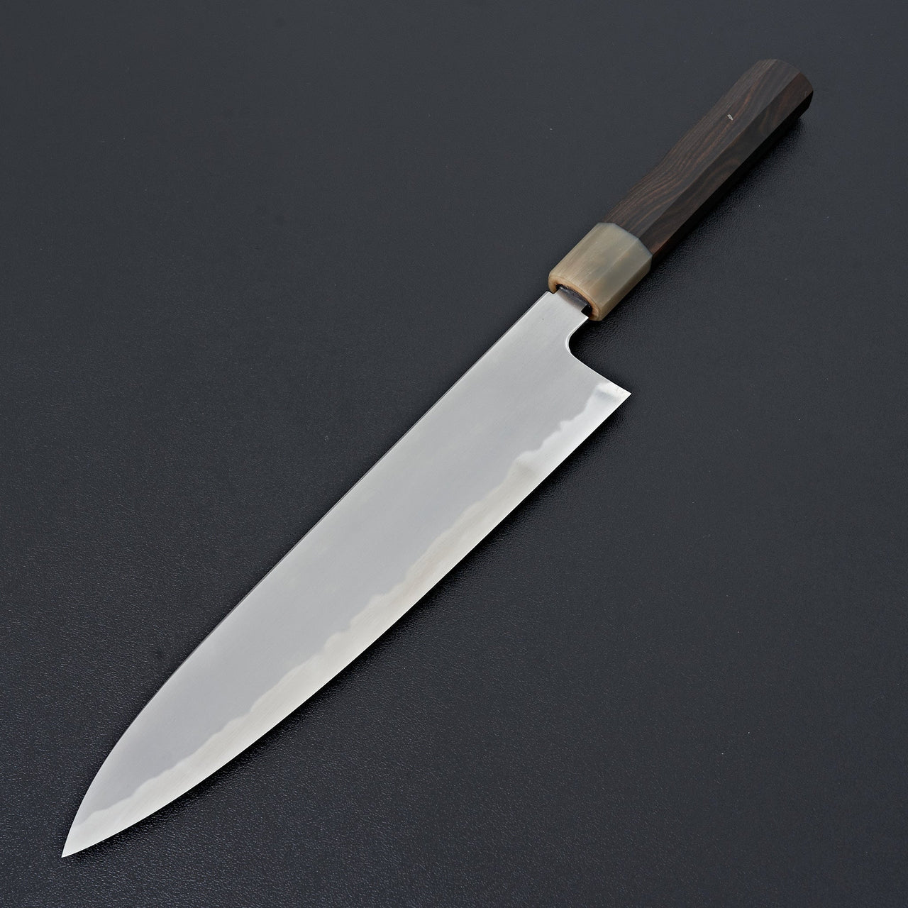 Tetsujin Blue #2 Kasumi Gyuto 240mm Taihei Makassar Ebony Handle-Hitohira-Carbon Knife Co