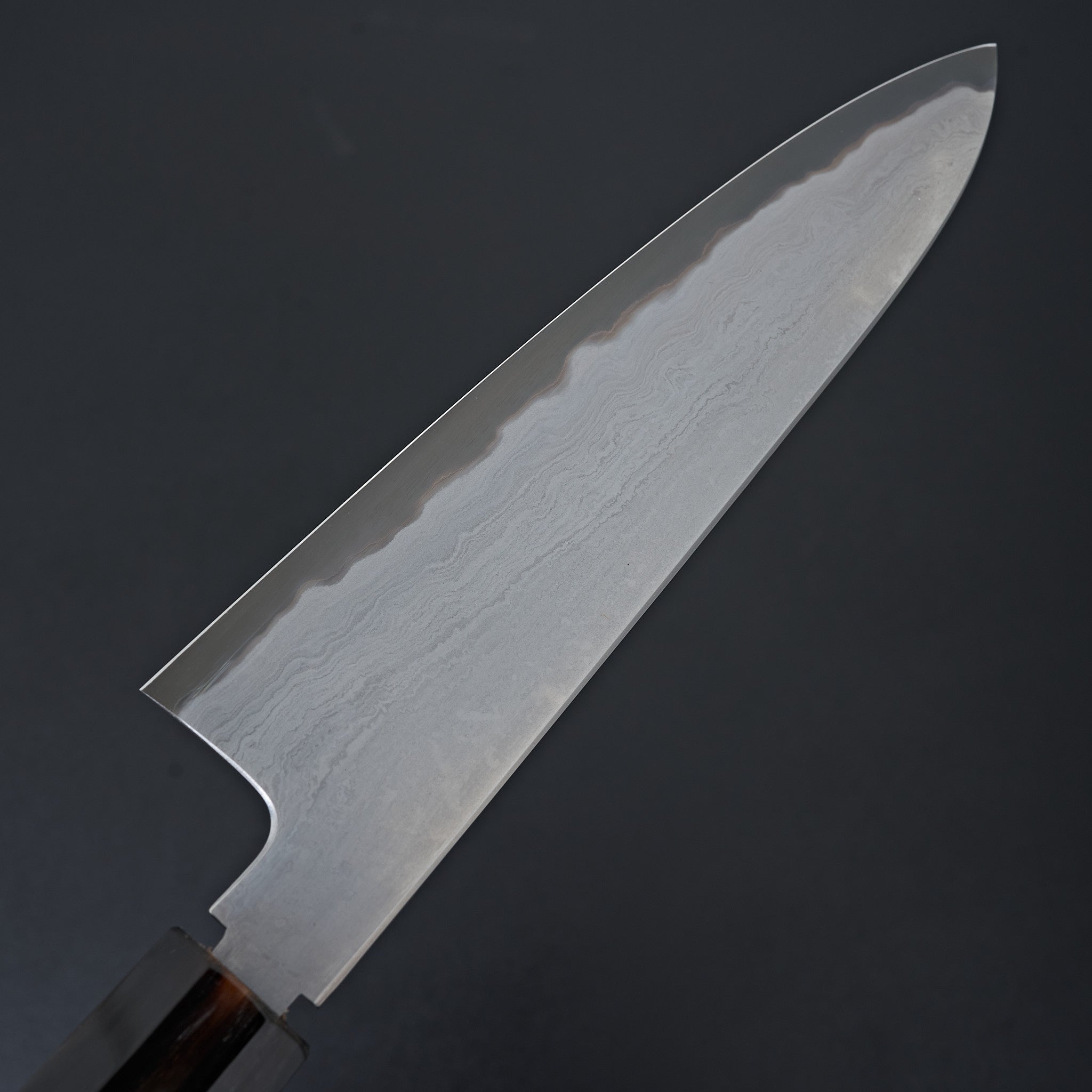 Tetsujin Blue #2 Metal Flow Gyuto 210mm Taihei Rosewood Handle