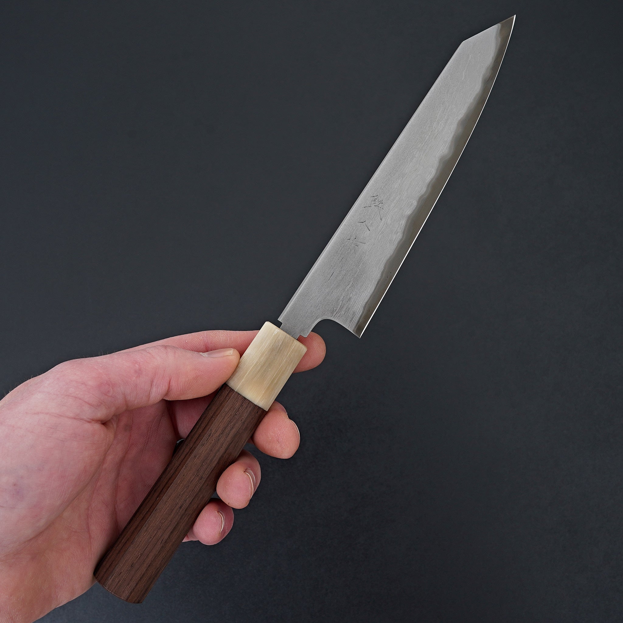 Tetsujin Blue #2 Metal Flow Petty 165mm Taihei Wood Handle