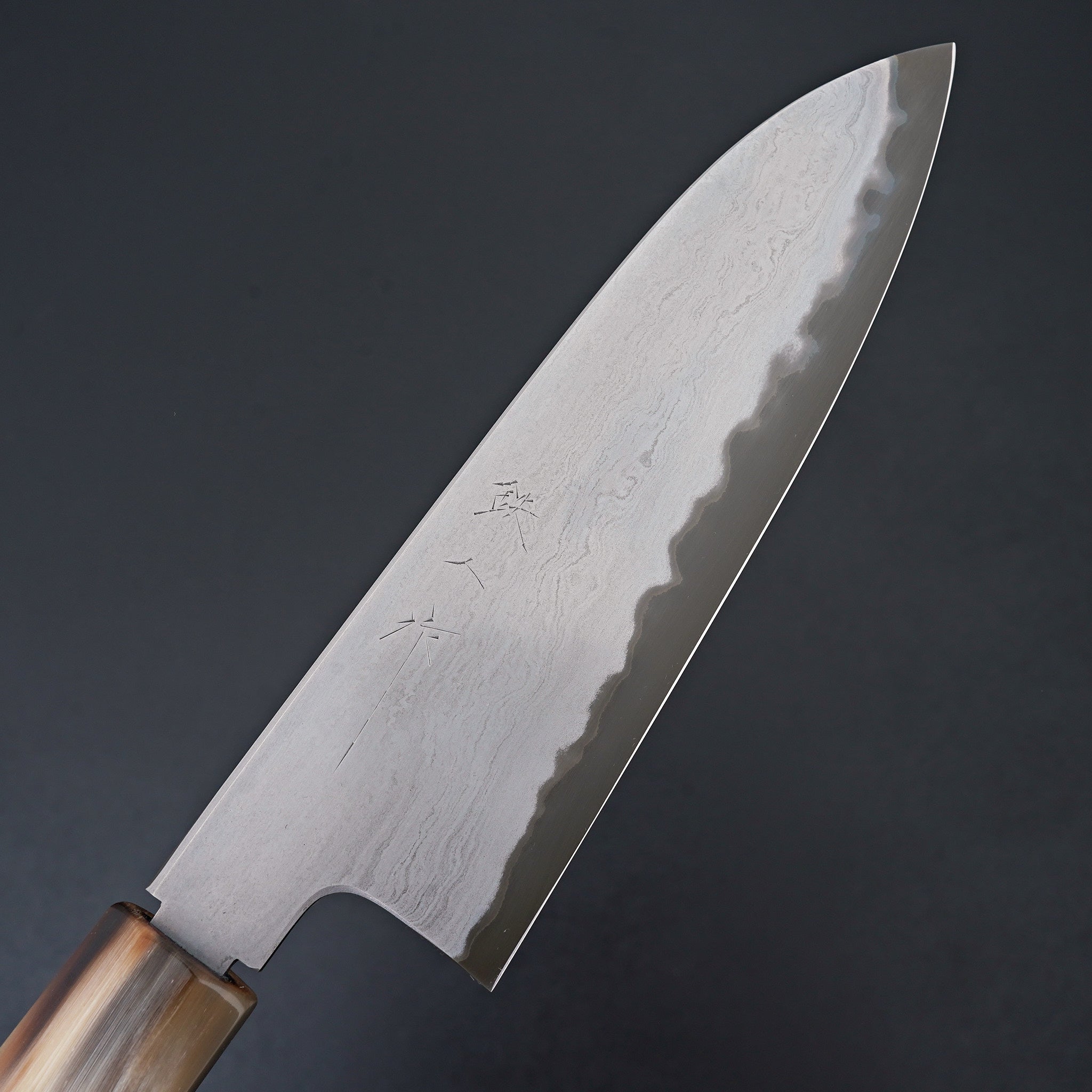 Tetsujin Blue #2 Metal Flow Santoku 180mm Taihei Rosewood Handle