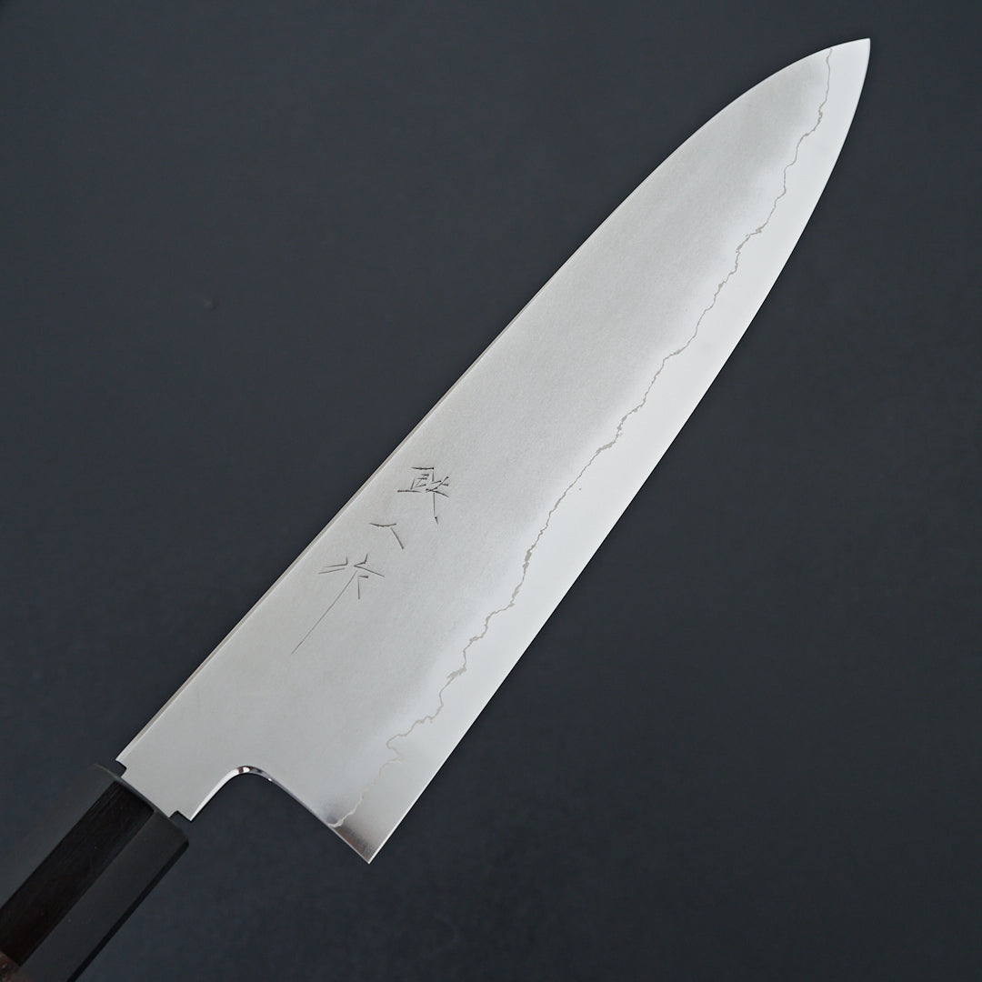 Tetsujin Silver #3 Kasumi Gyuto 240mm Taihei Makassar Ebony Handle-Knife-Hitohira-Carbon Knife Co