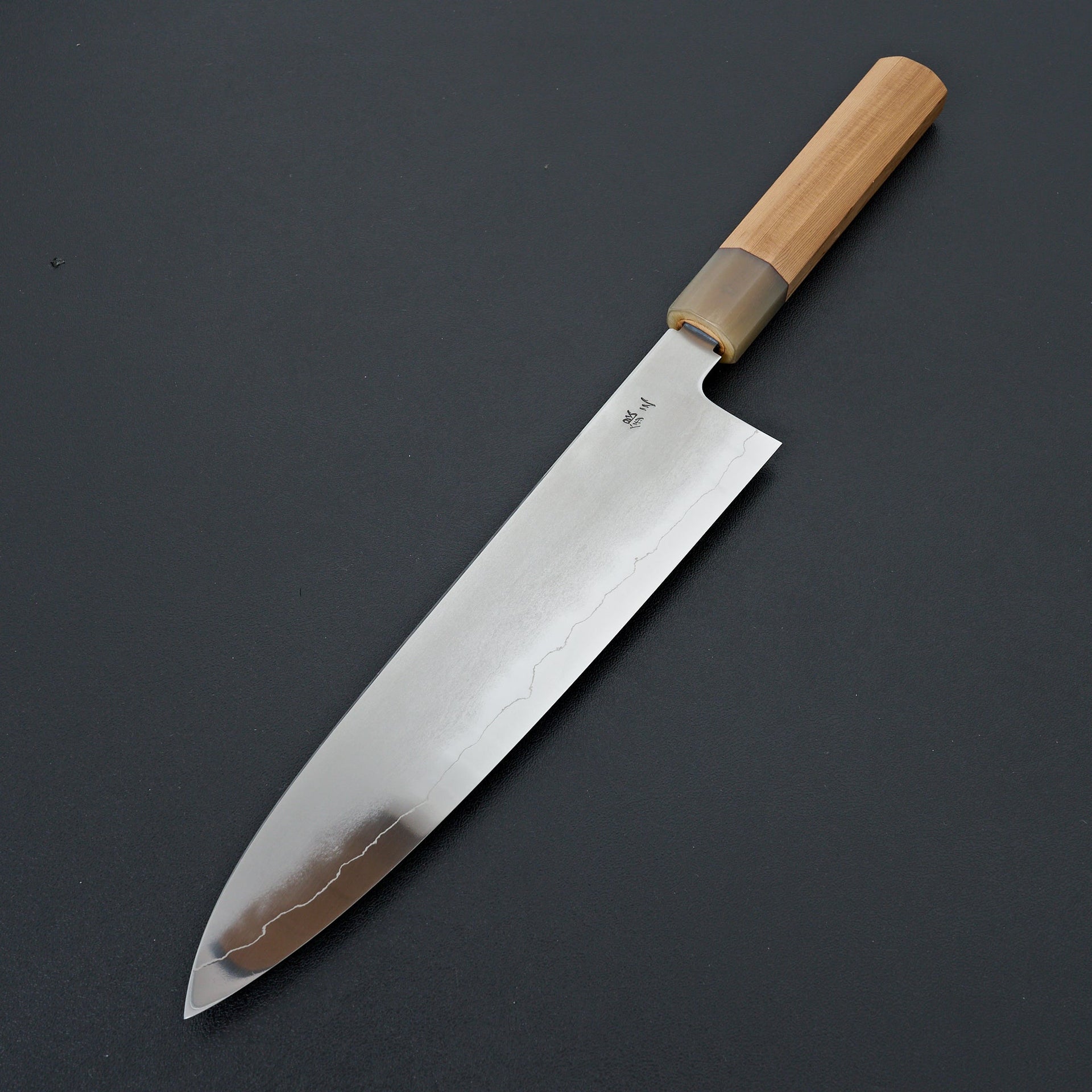 Tetsujin Silver #3 Kasumi Gyuto 240mm Yakusugi Cedar Handle-Knife-Hitohira-Carbon Knife Co