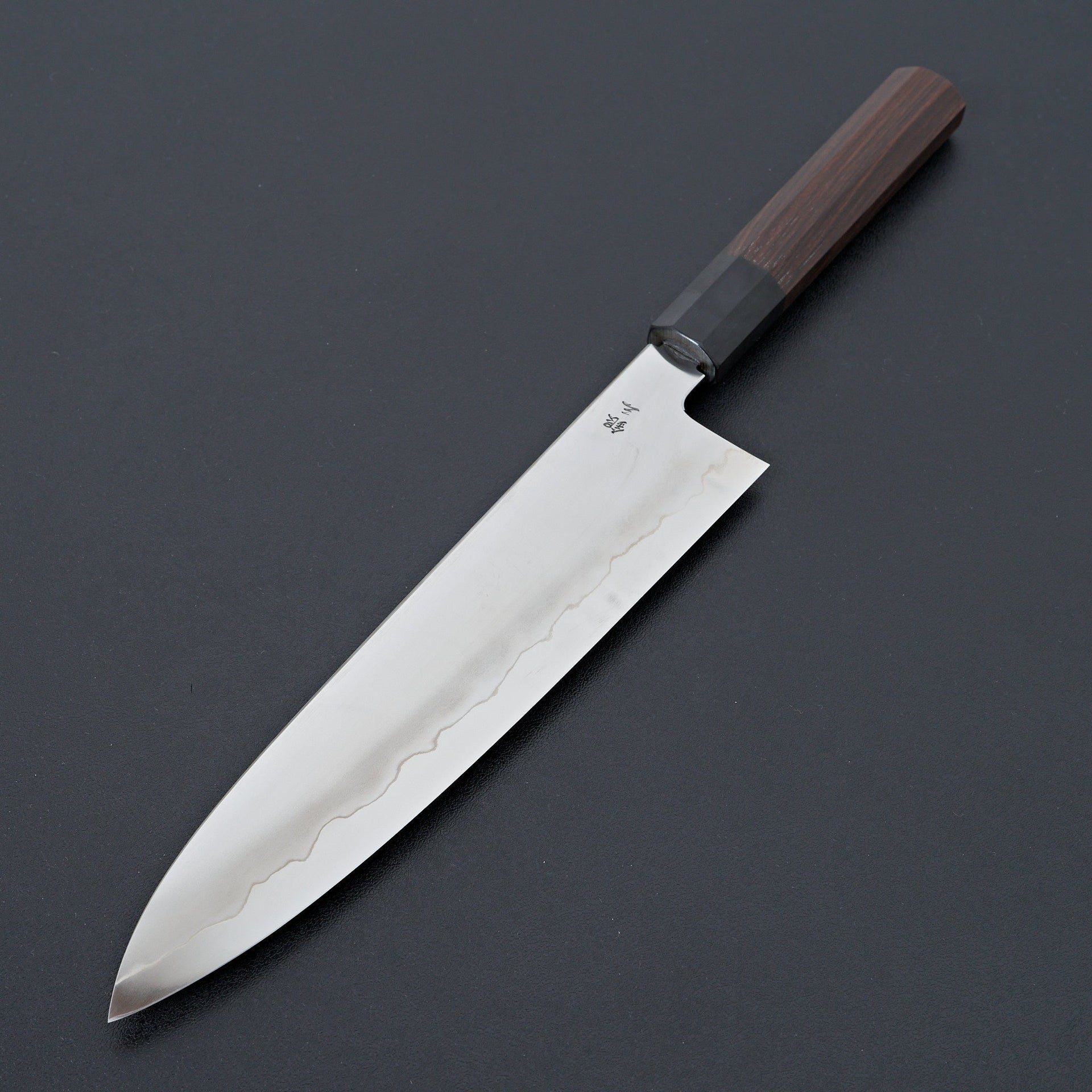 Tetsujin Silver #3 Ukiba Gyuto 240mm Taihei Makassar Ebony Handle-Knife-Hitohira-Carbon Knife Co