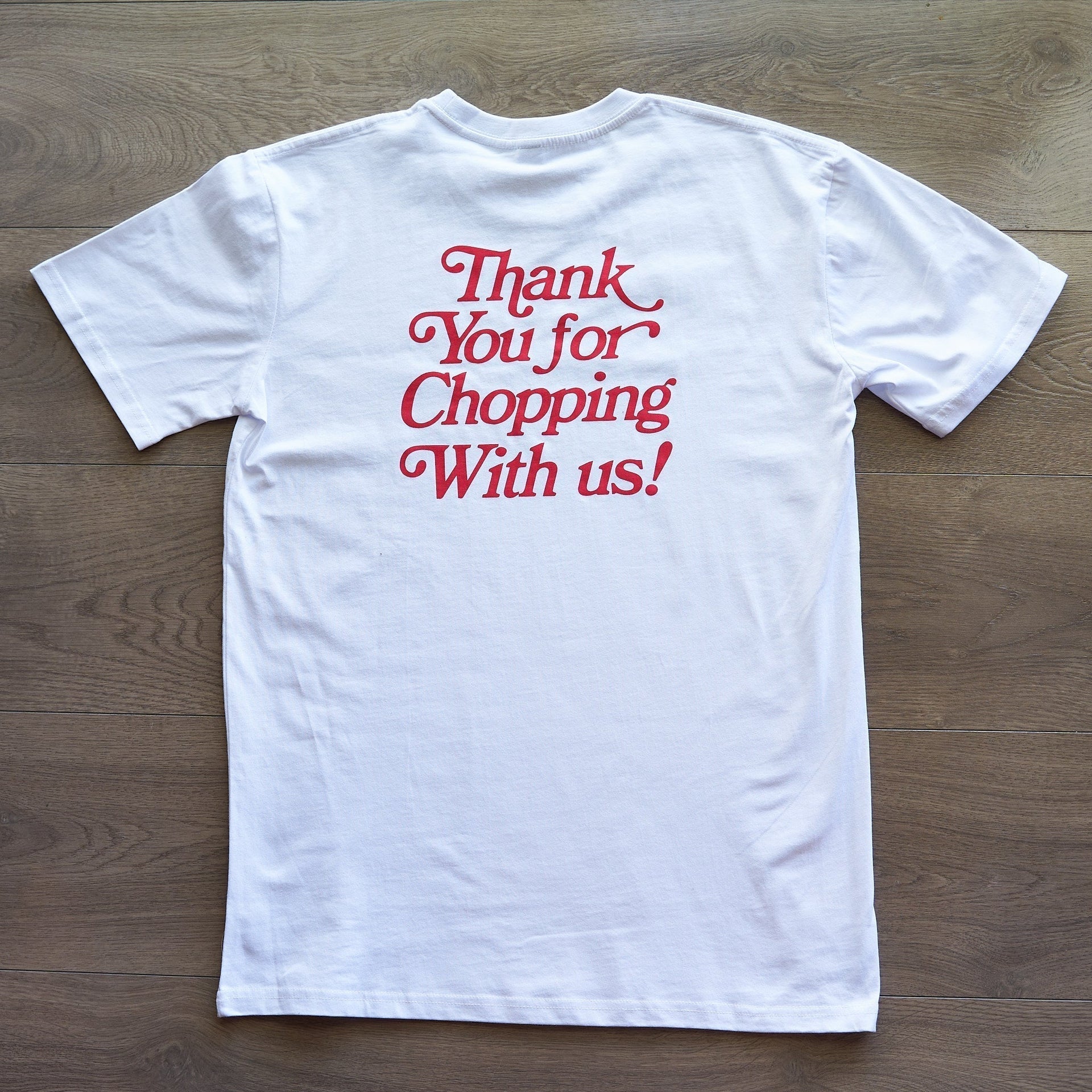 "Thank You For Chopping" T-shirt WHITE-Carbon Knife Co-Medium-Carbon Knife Co