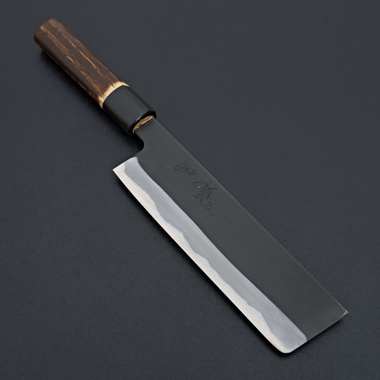 Tsukasa Hinoura Shirogami 2 Kurouchi Kasumi Nakiri 165mm-Hinoura-Carbon Knife Co