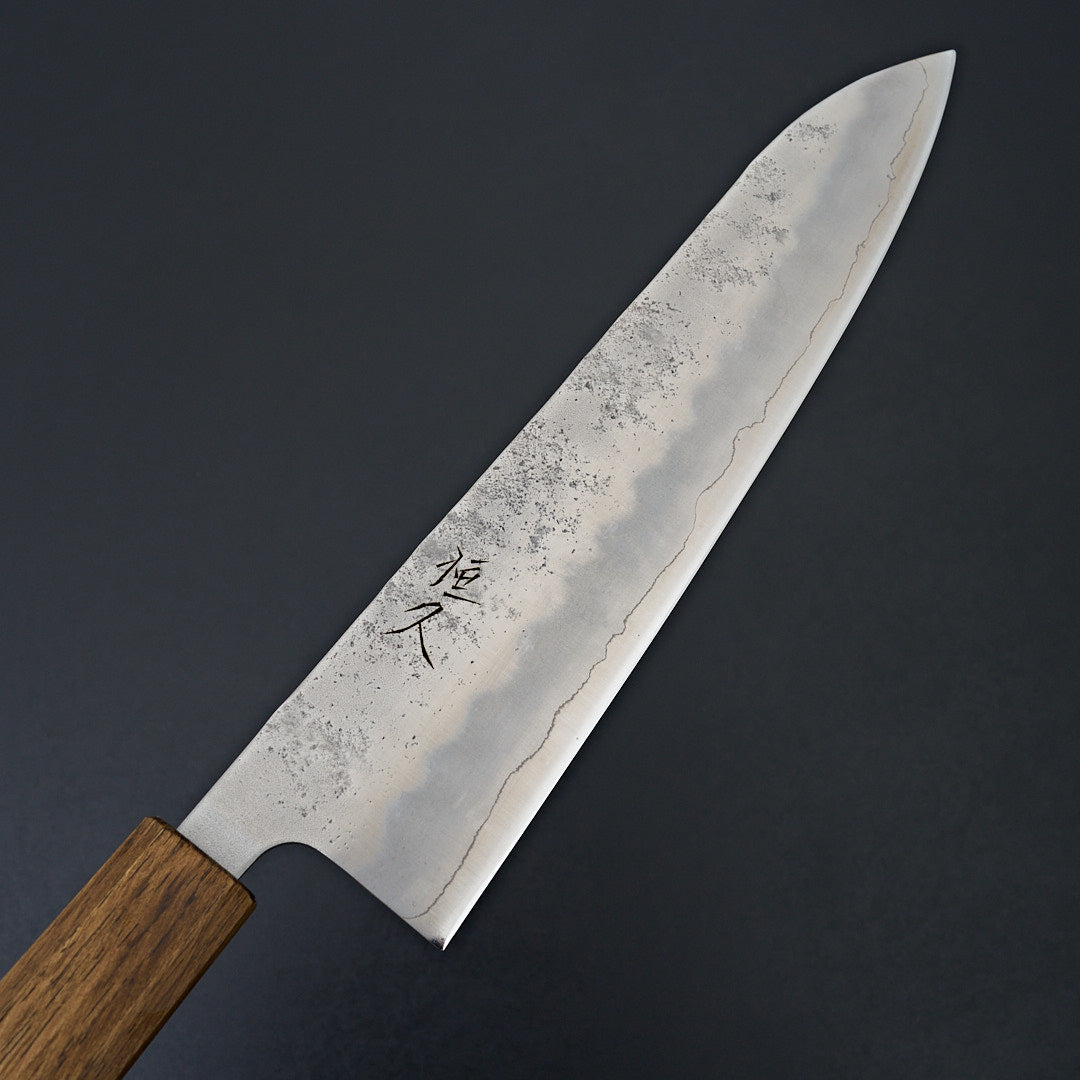 Tsunehisa Ginsan Nashiji Oak Gyuto 240mm-Knife-Tsunehisa-Carbon Knife Co