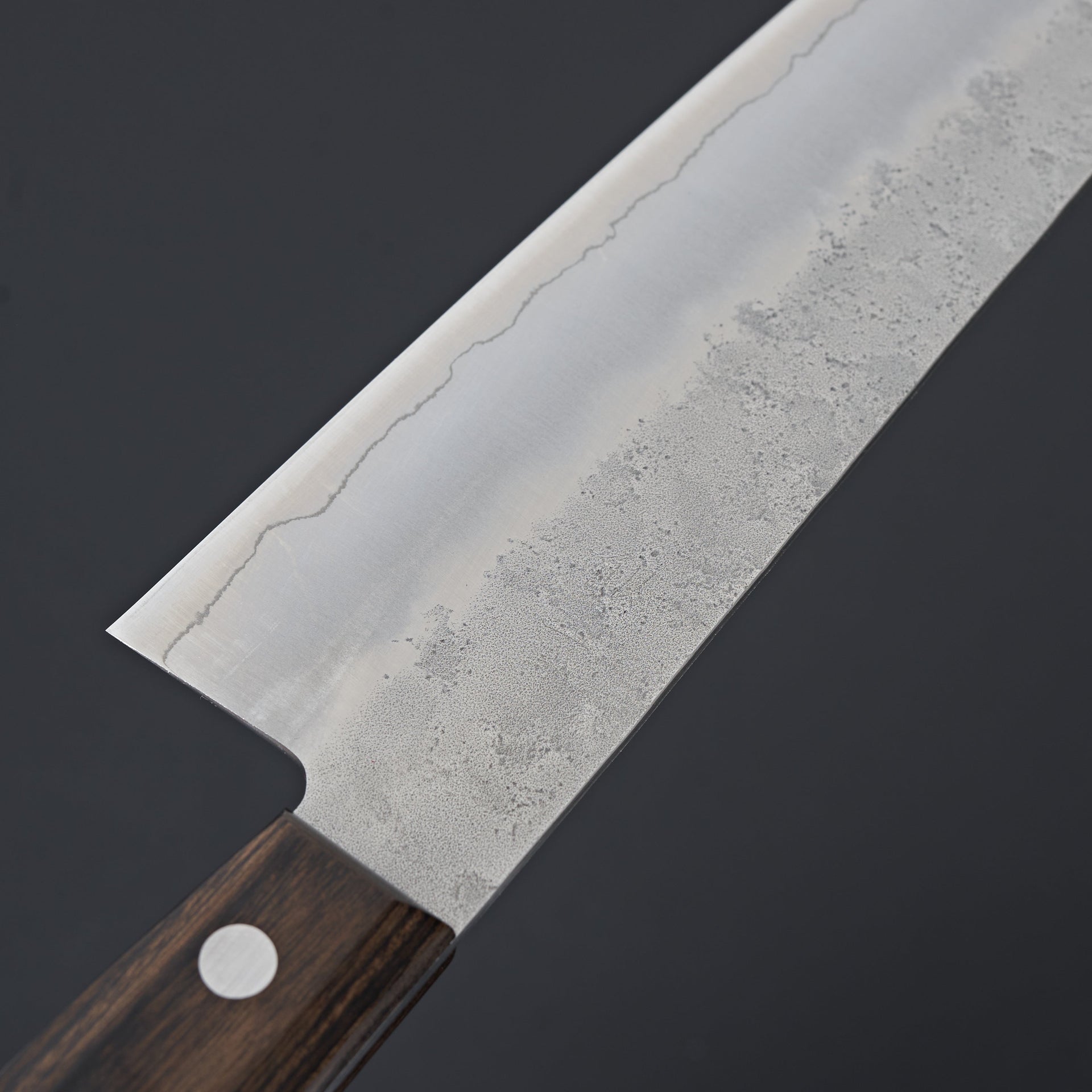 Tsunehisa Ginsan Western Nashiji Santoku 180mm (Bolsterless)-Knife-Tsunehisa-Carbon Knife Co