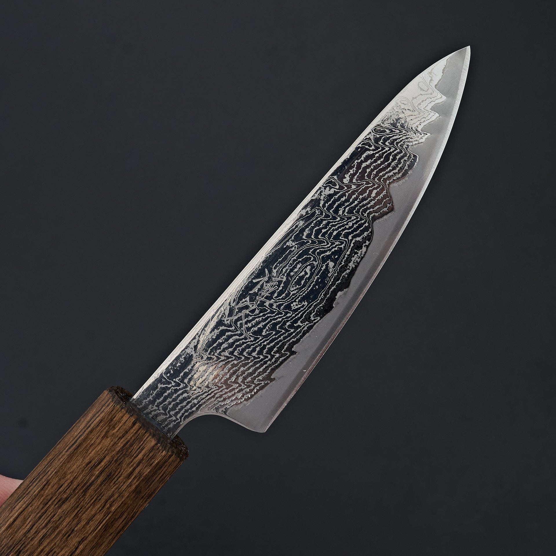 Tsunehisa Nami Damascus Petty 80mm-Knife-Tsunehisa-Carbon Knife Co