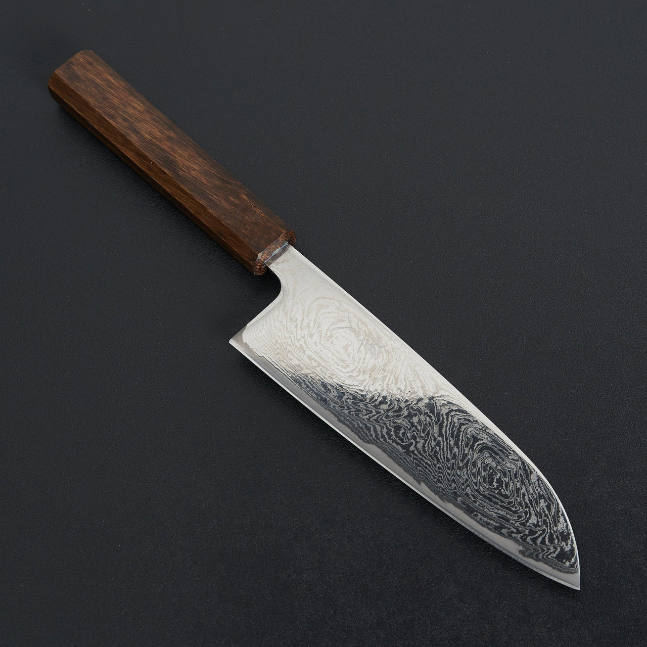 Tsunehisa Nami Damascus Santoku-Knife-Tsunehisa-Carbon Knife Co