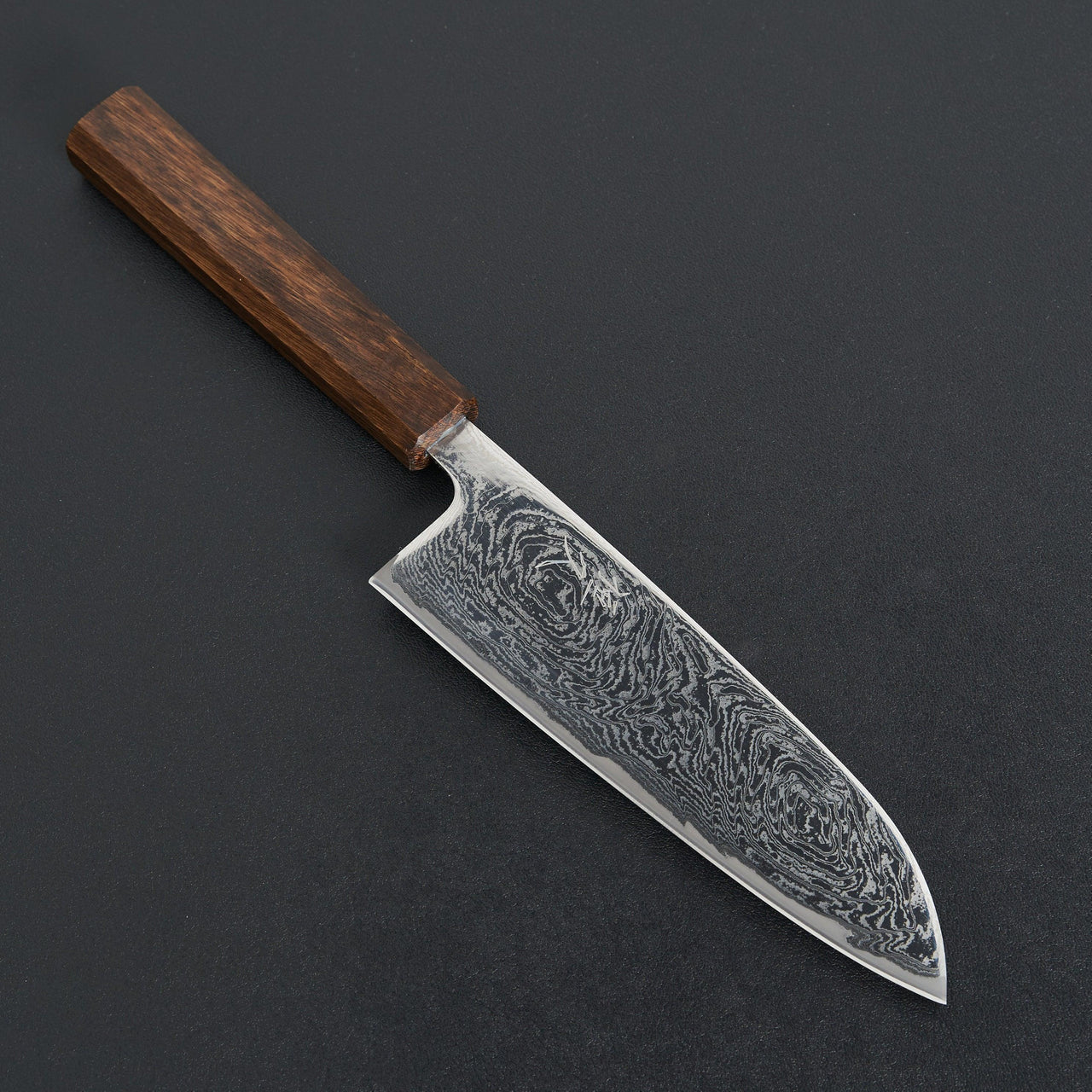 Tsunehisa Nami Damascus Santoku-Knife-Tsunehisa-Carbon Knife Co