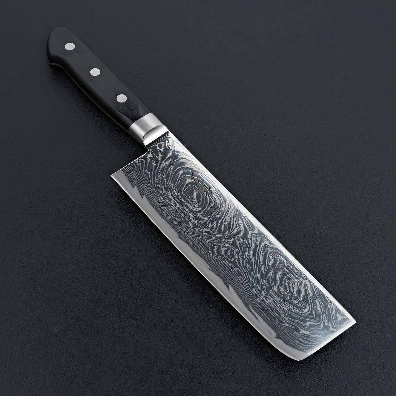 Tsunehisa Nami Damascus Western Nakiri-Knife-Tsunehisa-Carbon Knife Co