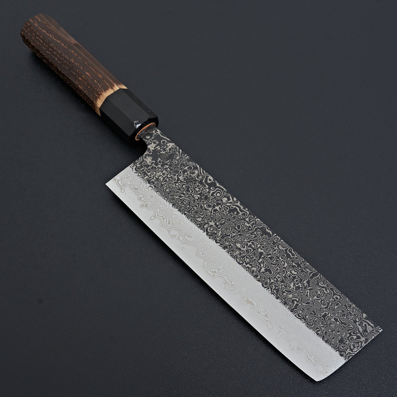 Yoshikane SLD Black Damascus Nakiri 165mm-Knife-Yoshikane-Carbon Knife Co
