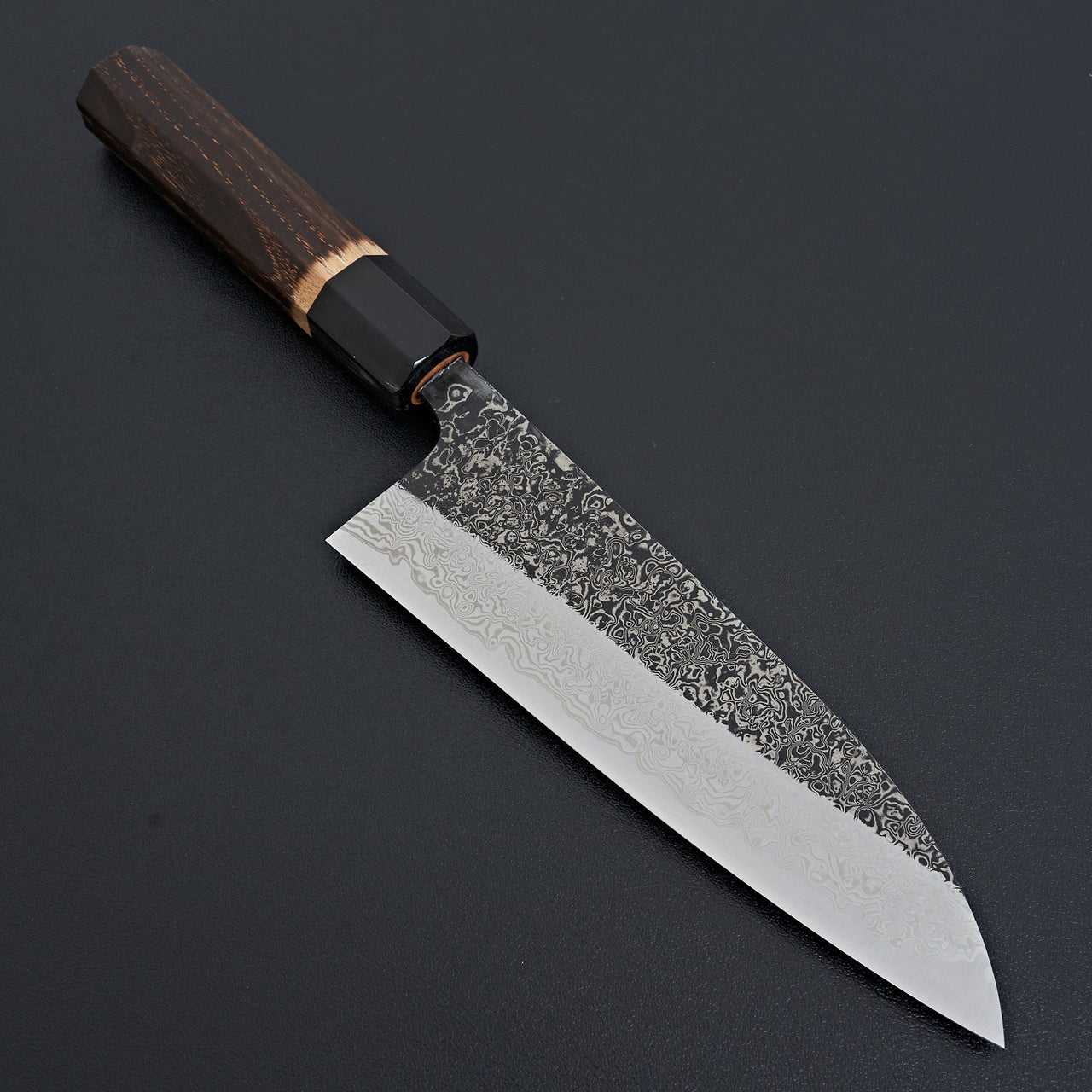 Yoshikane SLD Black Damascus Santoku 165mm-Knife-Yoshikane-Carbon Knife Co