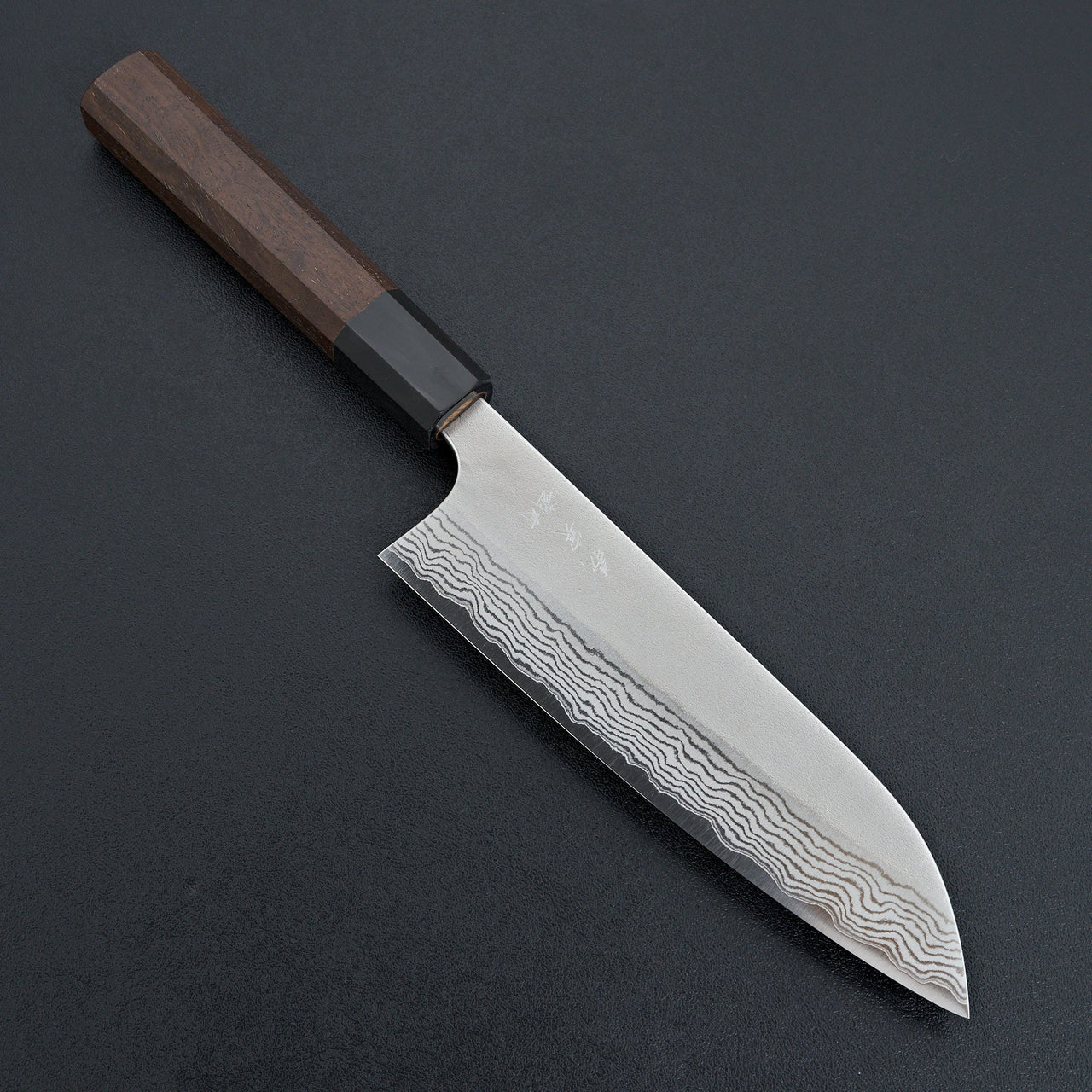 Yoshimi Kato VG10 Nashiji Santoku 165mm-Yoshimi Kato-Carbon Knife Co