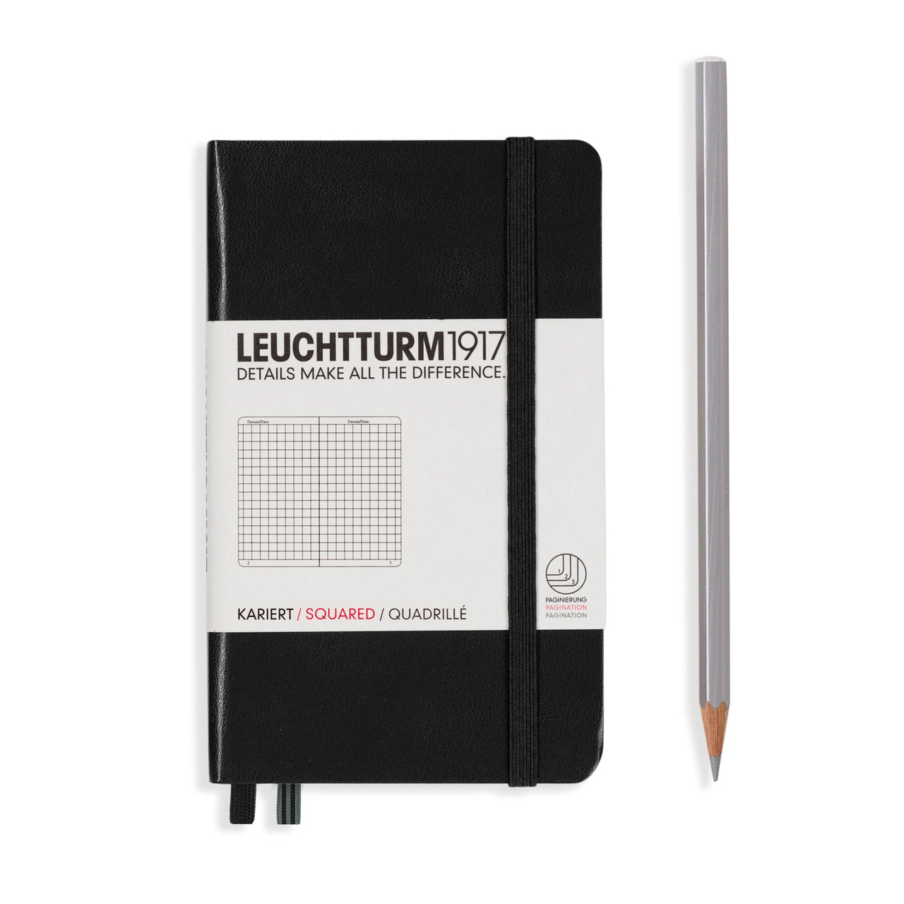 Leuchtturm1917 Hardcover Squared - Pocket (A6) - Black