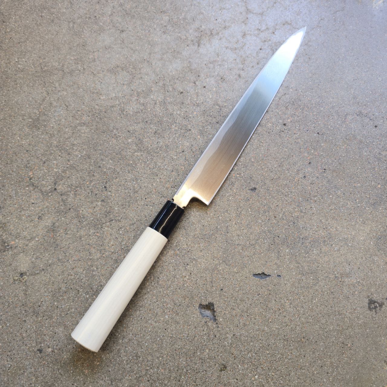 USED TRADE IN Morihei Yoshitomo Left-Handed Yanagiba 240mm Poplar Handle