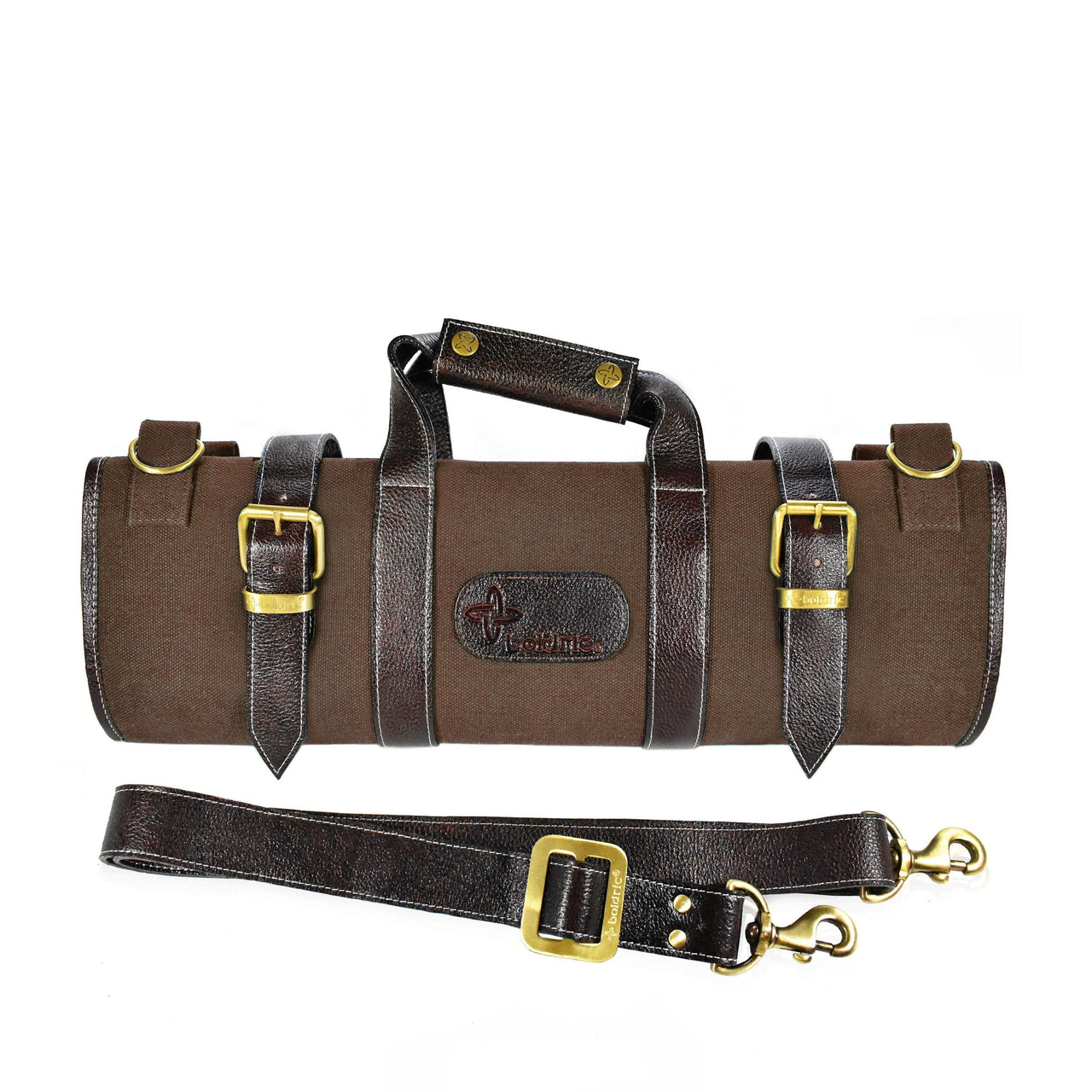 Boldric 17 Pocket Canvas Knife Bag Brown-Accessories-Boldric-Carbon Knife Co