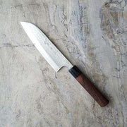 Katsushige Anryu Tsuchime Santoku 165mm-Knife-Katsushige Anryu-Carbon Knife Co