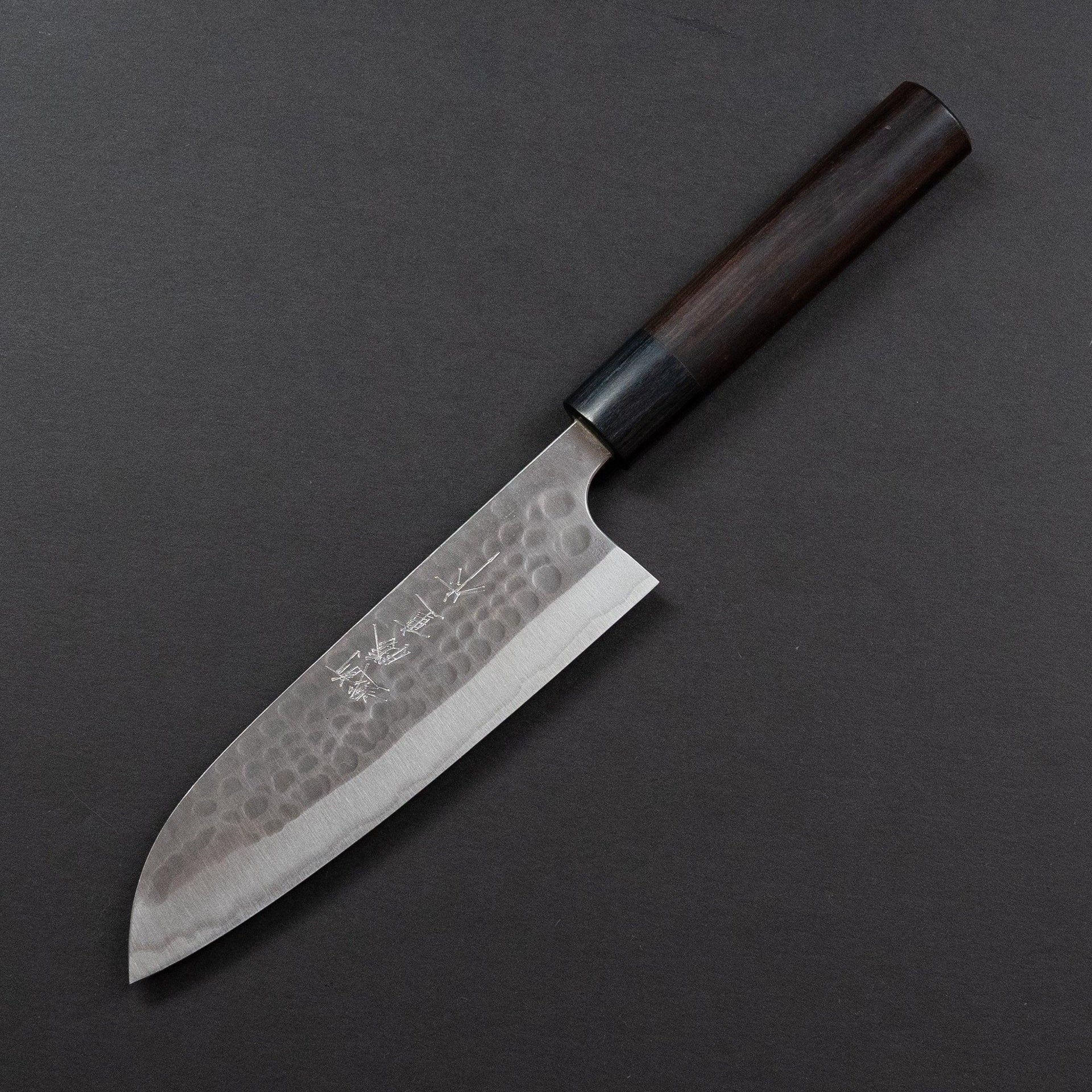 Katsushige Anryu Tsuchime Santoku 165mm-Knife-Katsushige Anryu-Carbon Knife Co